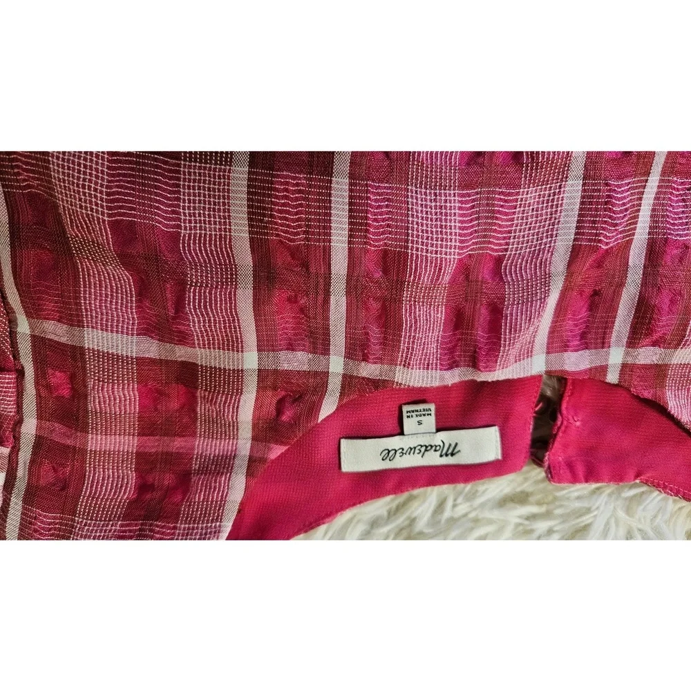 Madewell plaid puff